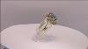 4Ct Emerald Cut Blue Topaz Diamond Halo Engagement Ring 14K White Gold Finish